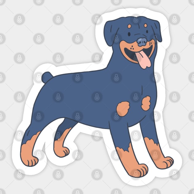 Rottweiler Sticker by Csieben